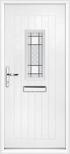 Cumbria Victoriana pebble composite front door with side panels